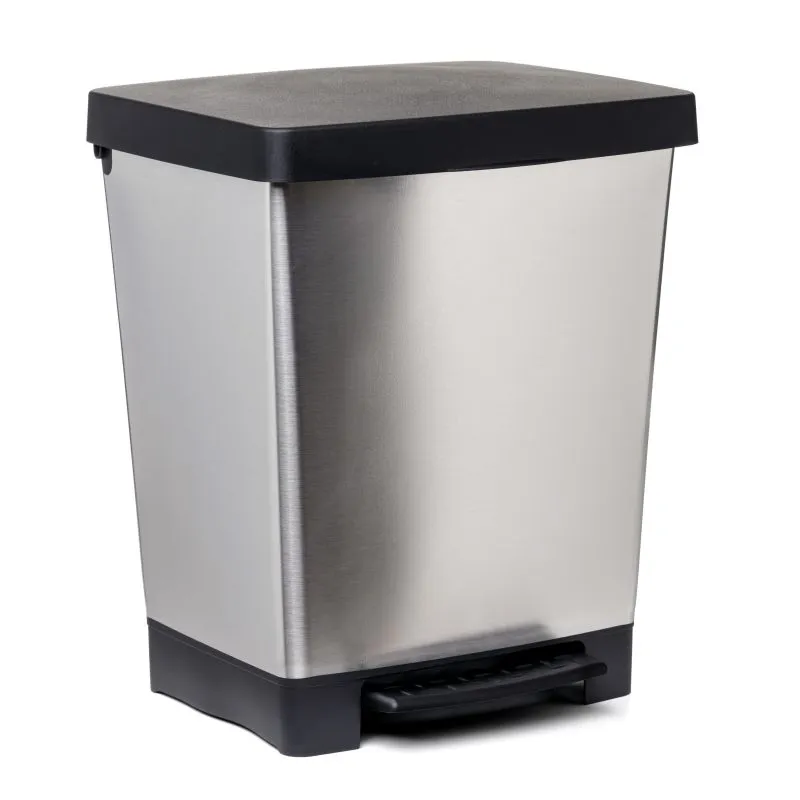 TRASH BIN TATAY 10206.09 23L  STEEL GREY